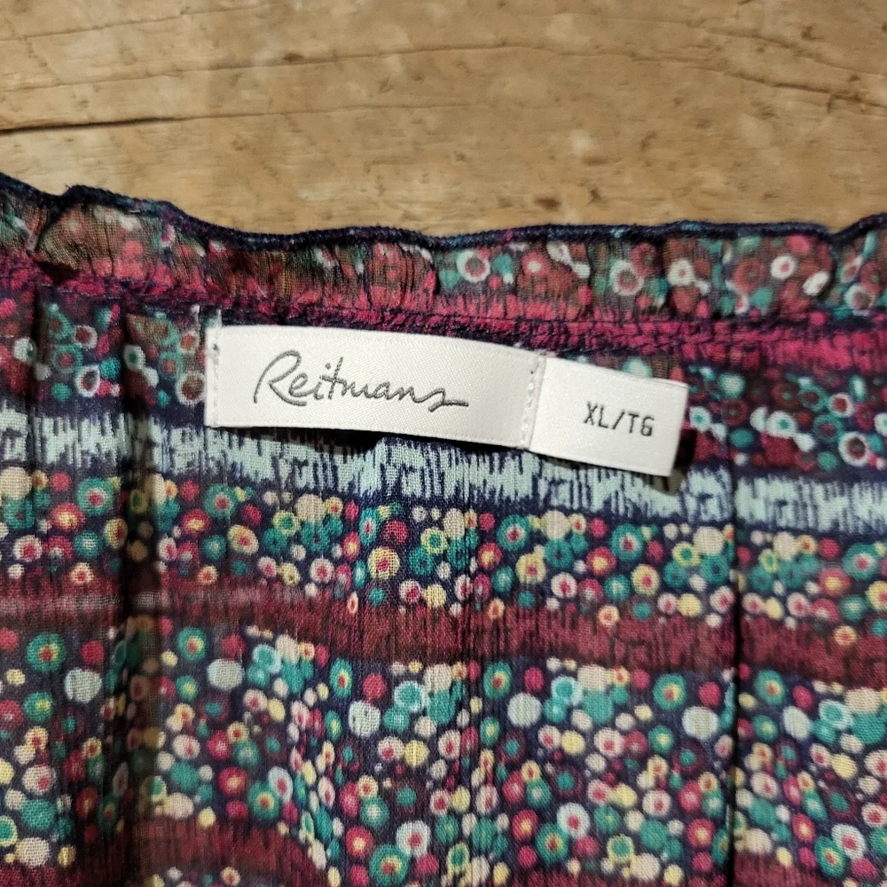 Bohemian Blue and Pink Women's Top - Picture 2 of 3